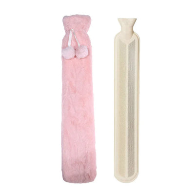 Bouillotte eau chaude extra longue rose
