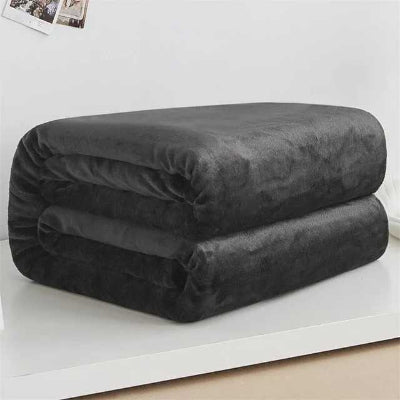 Couverture reversible flanelle noir