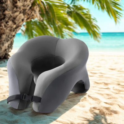 Oreiller cervical ergonomique support de tĂȘte gris