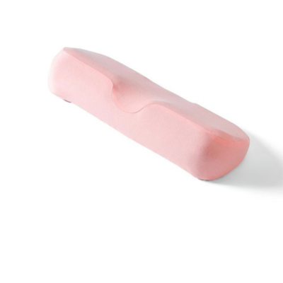 Oreiller memoire de forme courbure ergonomique rose