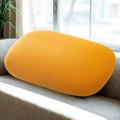Oreiller memoire de forme multifonction jaune