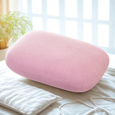Oreiller memoire de forme multifonction rose