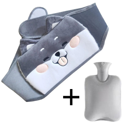 bouillotte peluche ceinture en flanelle variante pupy