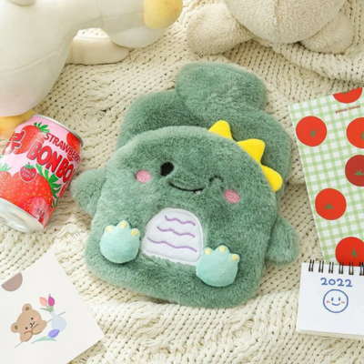 bouillotte peluche mignonne vert
