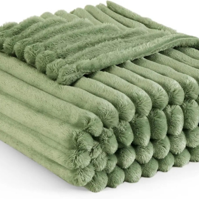 couvertures en polaire vert