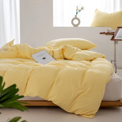 housse couette 140x200 style japonais variante jaune