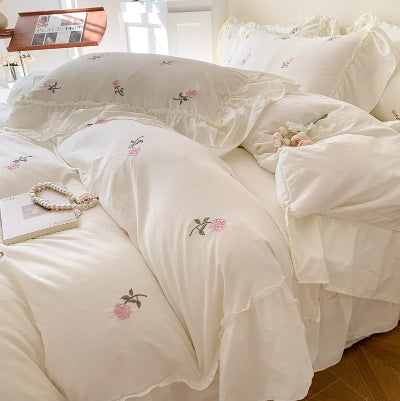 housse de couette 200x200 en dentelle blanc