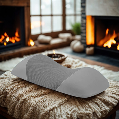 oreiller a memoire de forme lombaires gris foncé