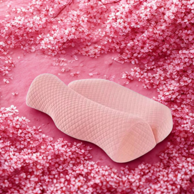 oreiller memoire de forme cervical variante rose