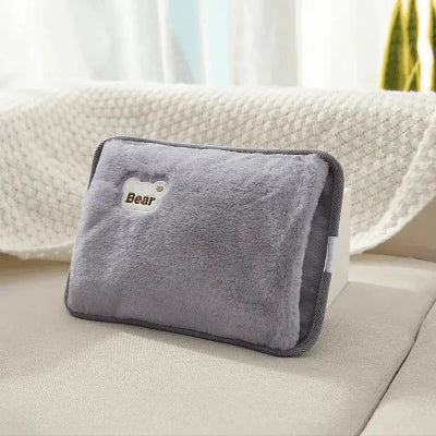 peluche bouillotte electrique gris
