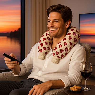 Bouillotte chauffe cou fauteuil