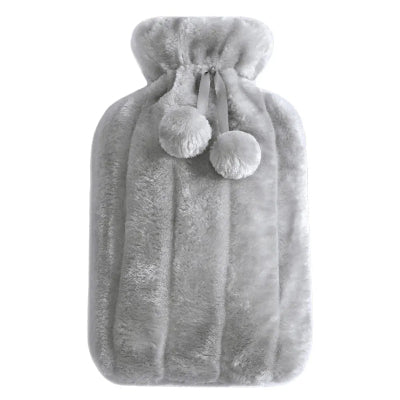 Bouillotte eau chaude peluche 2L variante gris