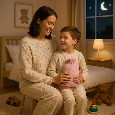 Bouillotte eau chaude tricot maman
