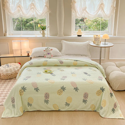 Couverture lit en velours ananas