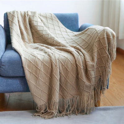 Couverture vintage de luxe beige