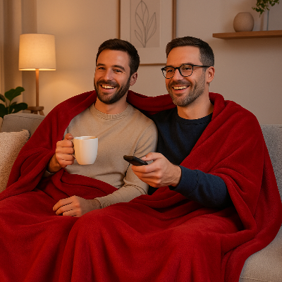 Couvertures fausse fourrure hommes