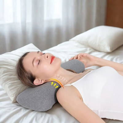 Oreiller memoire de forme  courbure ergonomique nuque 