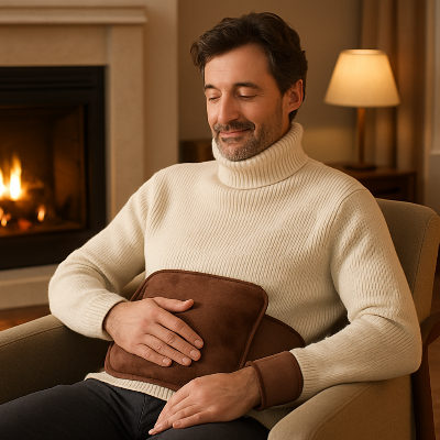 bouillotte peluche ceinture homme