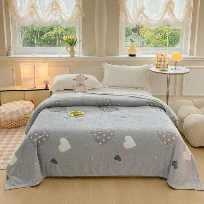 couverture enfant velours coeur