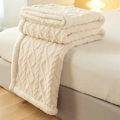 couverture laine tafurong blanc