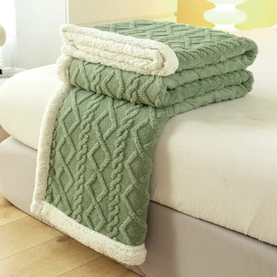 couverture laine tafurong vert