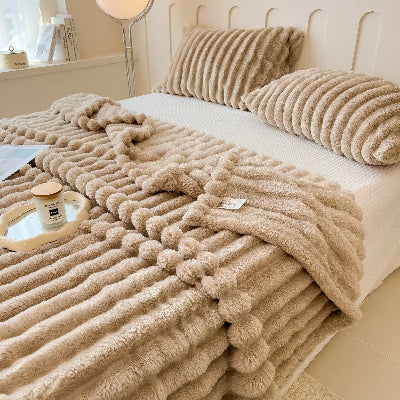 couverture multifonctionnelle beige
