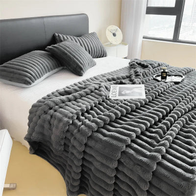 couverture multifonctionnelle gris fonce
