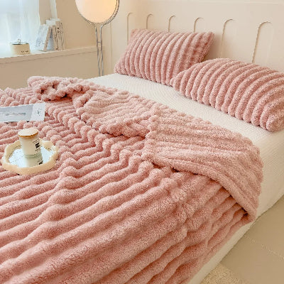 couverture multifonctionnelle rose