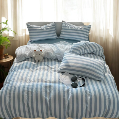 housse de couete 1 personne 150x200cm variante bleu