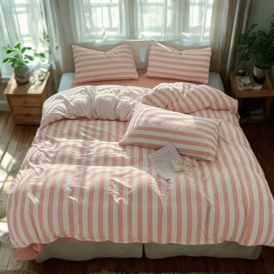 housse de couete 1 personne 150x200cm variante rose