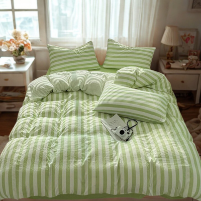 housse de couete 1 personne 150x200cm variante vert