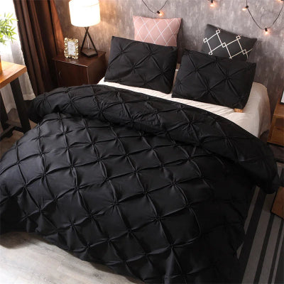 housse de couette 2 personnes queen confort variante noir