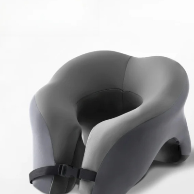 oreiller cervical support de tete gris
