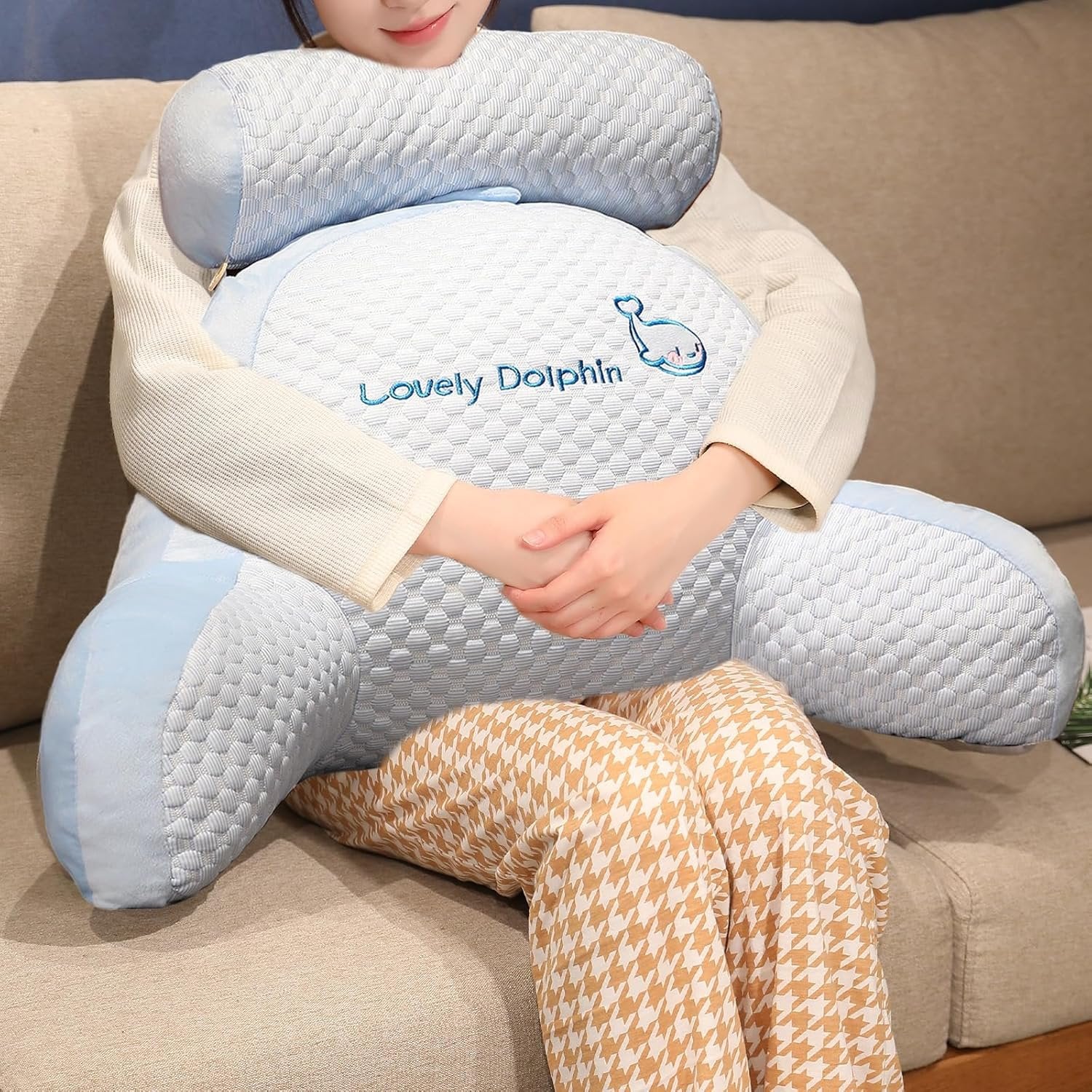 Oreiller de lecture - SoftWaistPillow™ - Baleine - Zenithdubienetre