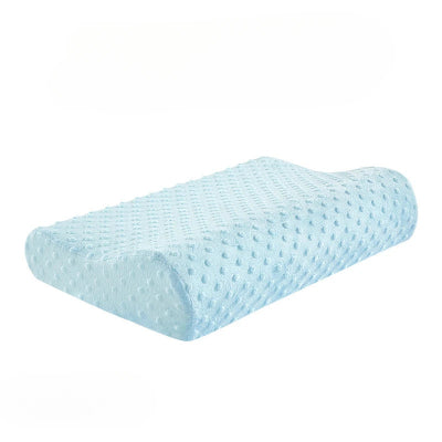 oreiller ergonomique long bleu
