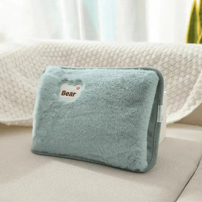 peluche bouillotte electrique vert